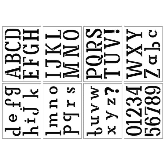 3" Skinny Serif Alphabet Stencils by Craft Smart®
